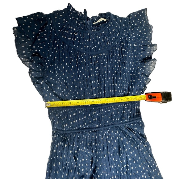 Ulla Johnson Jules Polka Dot Handkerchief Dress blue/white 2 - Picture 6 of 12